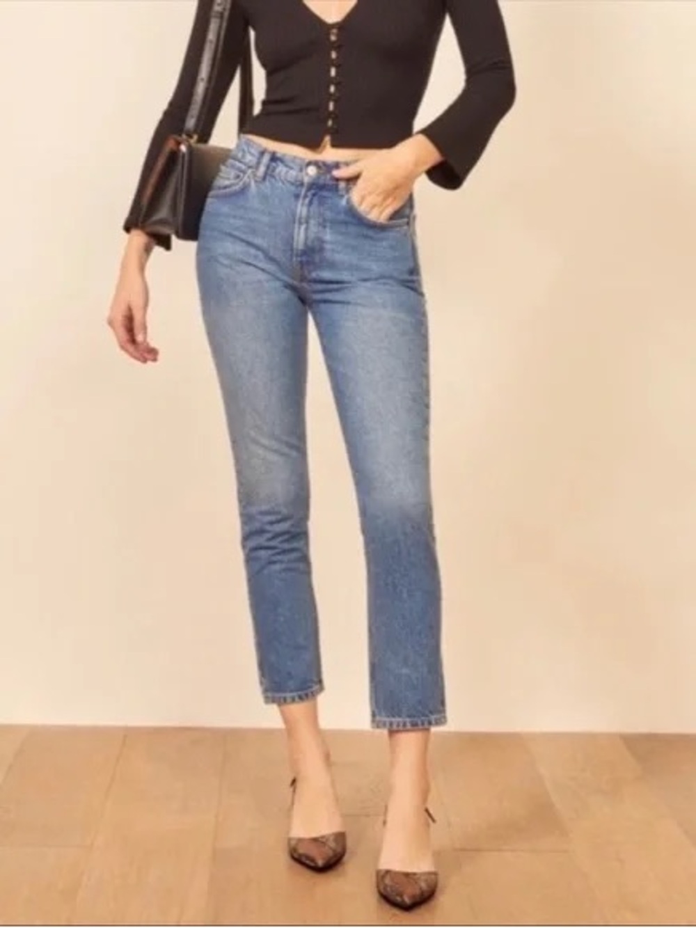 Reformation Julia Crop High Cigarette Jean - Colorado